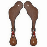 Bar H Equine Western Leather Spurs Straps for Adults Men Womens Spur Straps