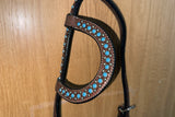 Bar H Equine Western Horse Genuine Leather One Ear Headstall Brown