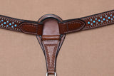 BAR H EQUINE Western Horse Genuine Leather Breast Collar Tan