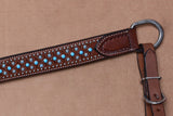 BAR H EQUINE Western Horse Genuine Leather Breast Collar Tan