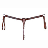 BAR H EQUINE Western Horse Genuine Leather Breast Collar Tan