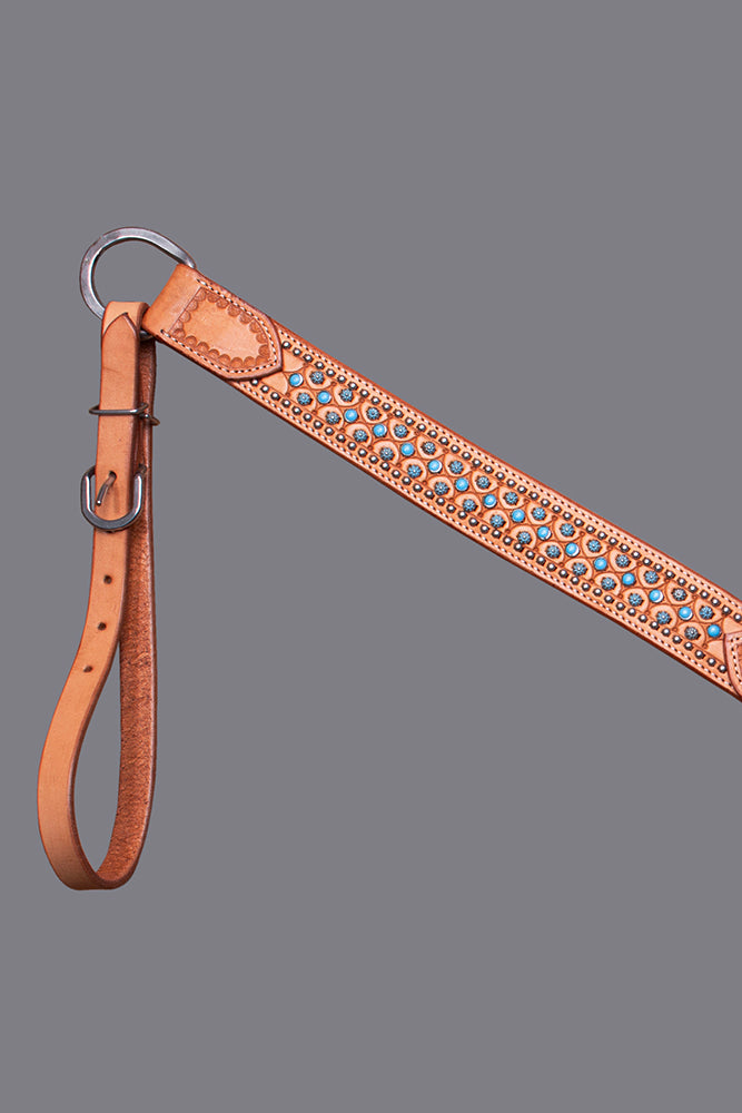 BAR H EQUINE Western Horse Genuine Leather Breast Collar Tan