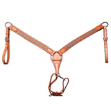 BAR H EQUINE Western Horse Genuine Leather Breast Collar Tan