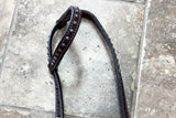 Bar H Equine Western Horse Genuine Leather Hand Tooled One Ear Headstall Dark Brown