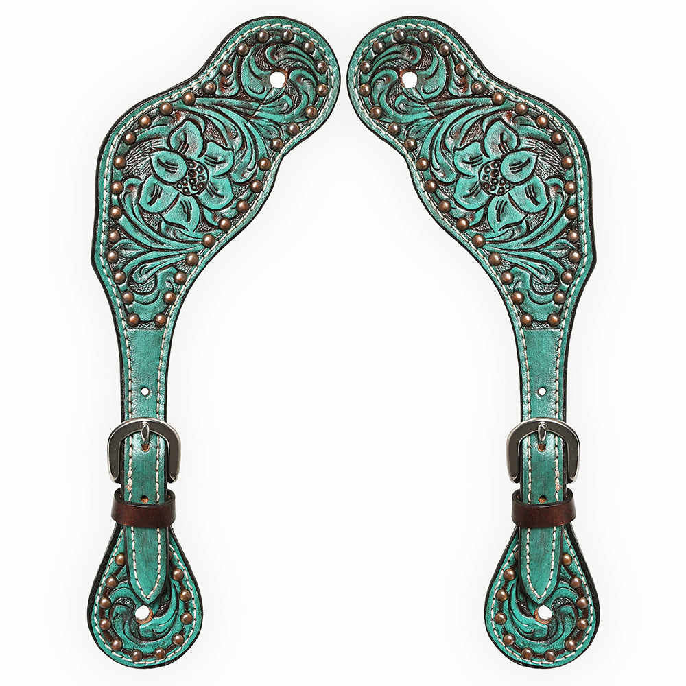 Bar H Equine Western Leather Spurs Straps for Adults Men Womens Spur Straps