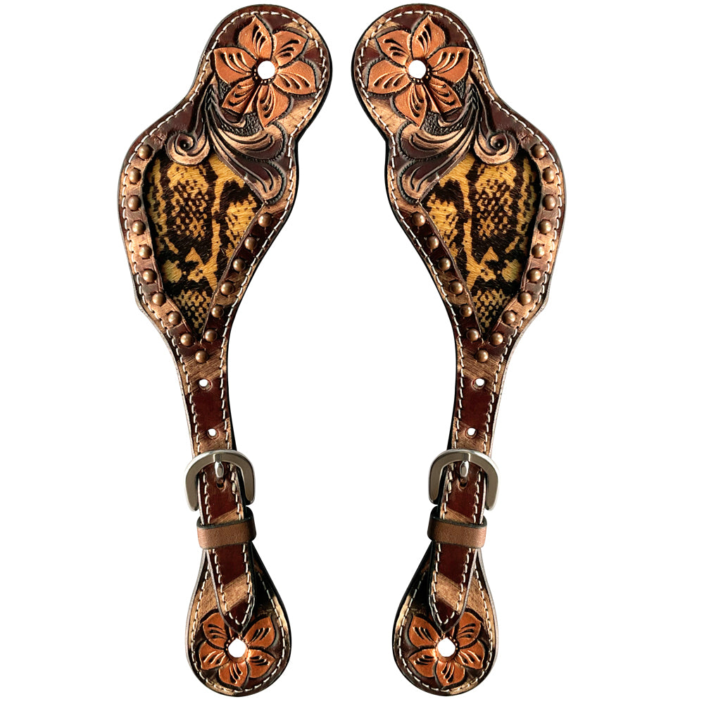 Bar H Equine Western Leather Spurs Straps for Adults Men Womens Spur Straps