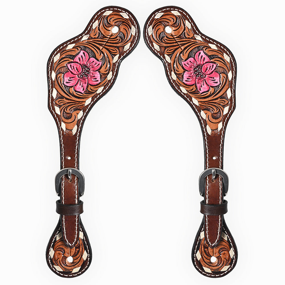 Bar H Equine Western Leather Spurs Straps for Adults Men Womens Spur Straps