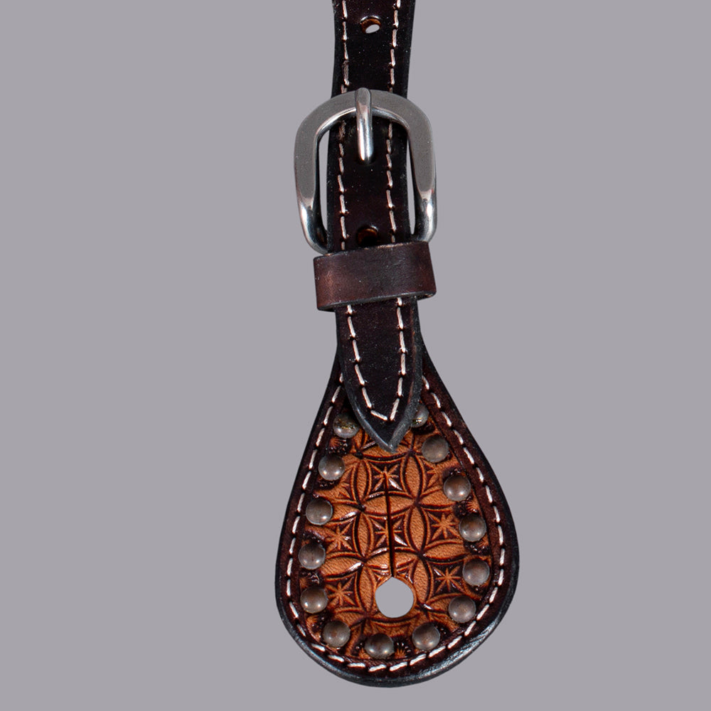 Bar H Equine Western Leather Spurs Straps for Adults Men Womens Spur Straps