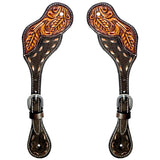 Bar H Equine Western Leather Spurs Straps for Adults Men Womens Spur Straps