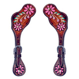 Bar H Equine Western Leather Spurs Straps for Adults Men Womens Spur Straps