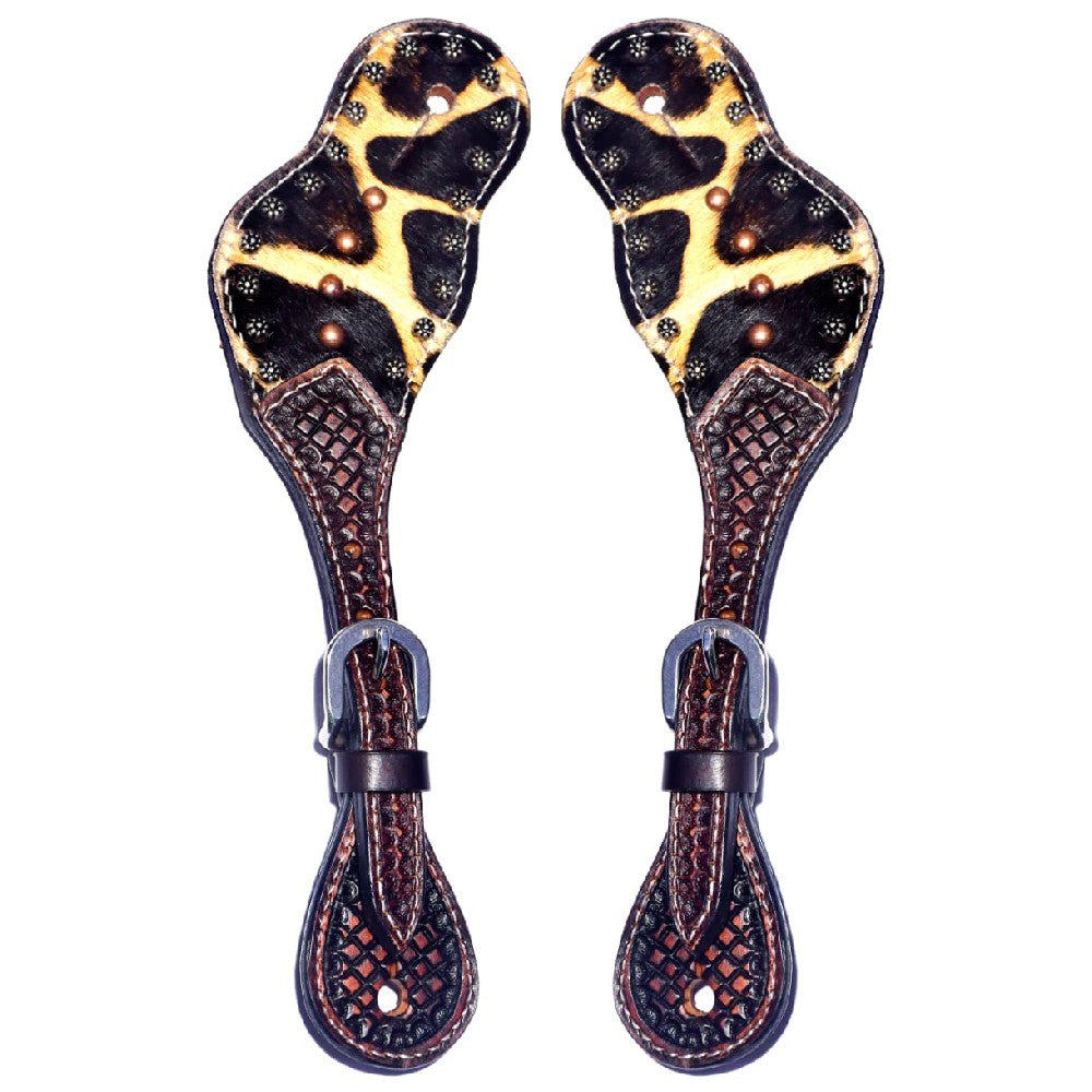 Bar H Equine Western Leather Spurs Straps for Adults Men Womens Spur Straps