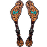 Bar H Equine Western Leather Spurs Straps for Adults Men Womens Spur Straps