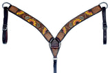 Bar H Equine Bonnie Blossom Sunflower Leather One Ear Headstall