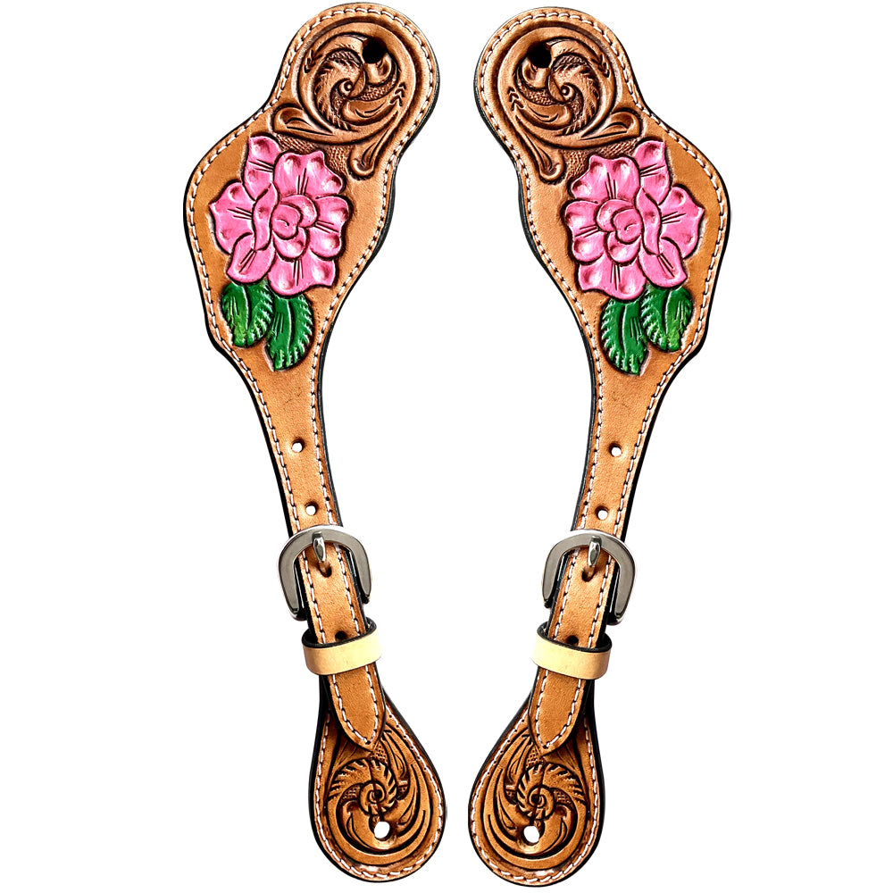 Bar H Equine Western Leather Spurs Straps for Adults Men Womens Spur Straps