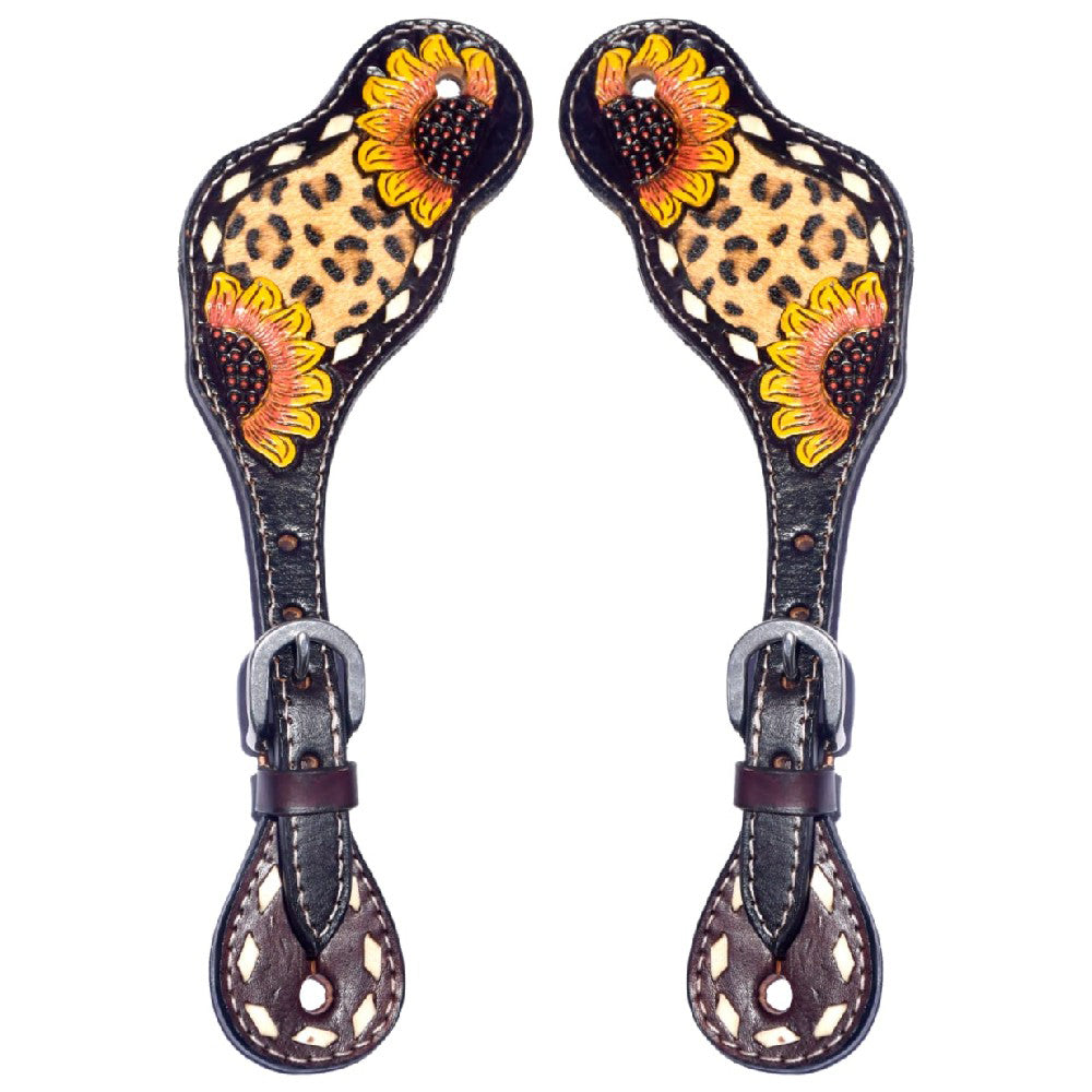 Bar H Equine Western Leather Spurs Straps for Adults Men Womens Spur Straps