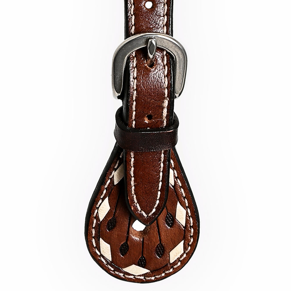 Bar H Equine Western Leather Spurs Straps for Adults Men Womens Spur Straps
