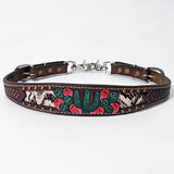 Bar H Equine American Leather Horse Saddle Tack One Ear Headstall | Breast Collar Browband Wither Strap Set for Horses BER170