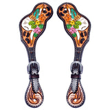 Bar H Equine Western Leather Spurs Straps for Adults Men Womens Spur Straps