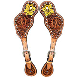 Bar H Equine Western Leather Spurs Straps for Adults Men Womens Spur Straps