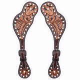 Bar H Equine Western Leather Spurs Straps for Adults Men Womens Spur Straps