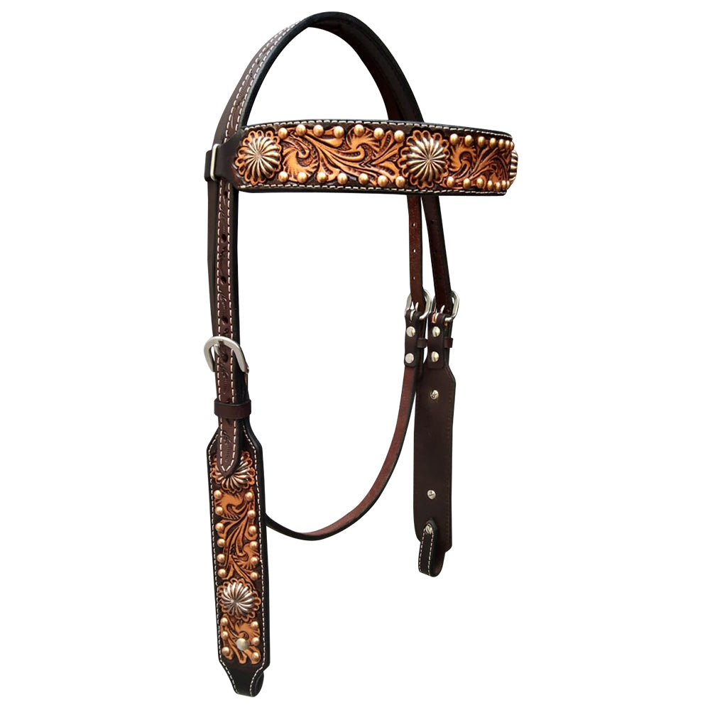 Bar H Equine Genuine Western American Leather Horse Breast Collar