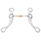 BAR H EQUINE Aluminum Engraved Shank Copper Roller Curb Bit