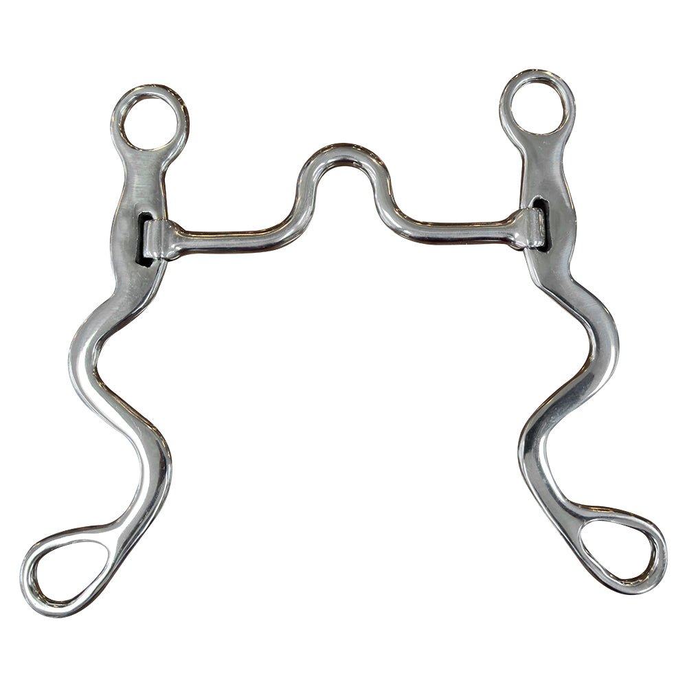 BAR H EQUINE Western Horse 5 In Mouth Cavalry Shank Ported With Stainless Steel Bit