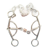 BAR H EQUINE Western Horse Medium Shank Three Piece Copper Roller Stainless Steel Snaffle Bit