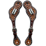 Bar H Equine Western Leather Spurs Straps for Adults Men Womens Spur Straps