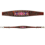 Bar H Equine Genuine Western American Leather Horse Premium Headstall & Breast Collar Set