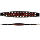 Bar H Equine American Leather Horse Saddle Tack One Ear Headstall | Breast Collar Browband Wither Strap Set BER246