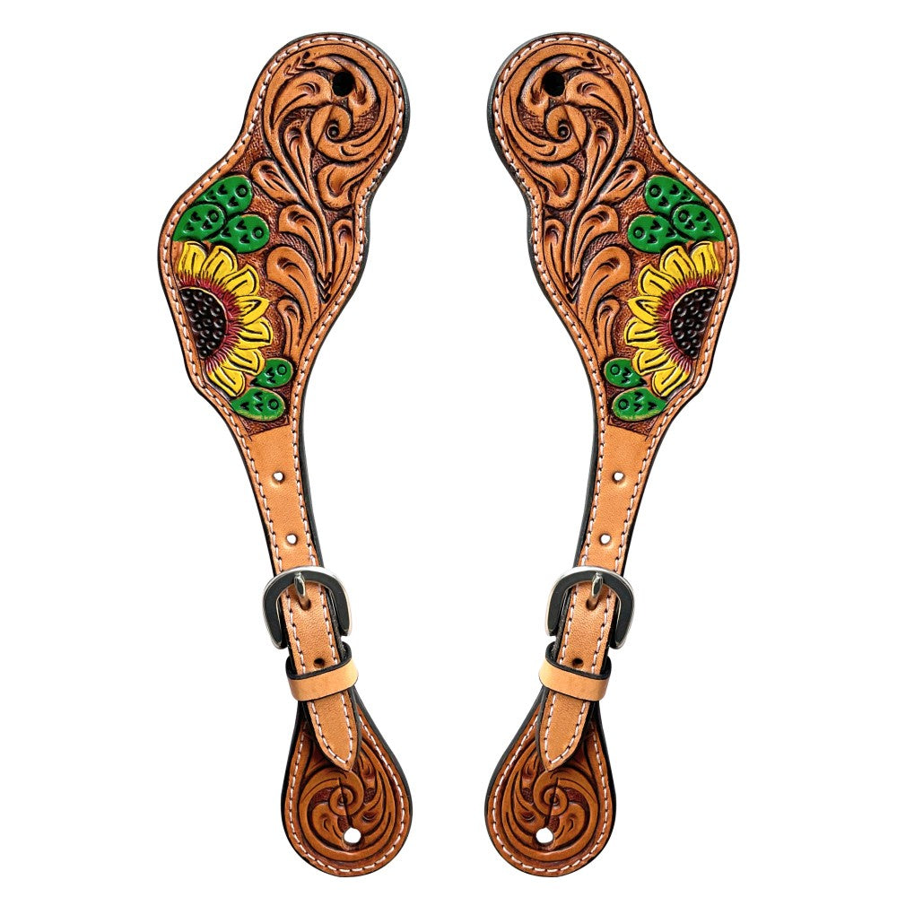 Bar H Equine Western Leather Spurs Straps for Adults Men Womens Spur Straps