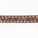 Premium Quality Floral Hand Carved Western Leather Men And Women Belt Brown