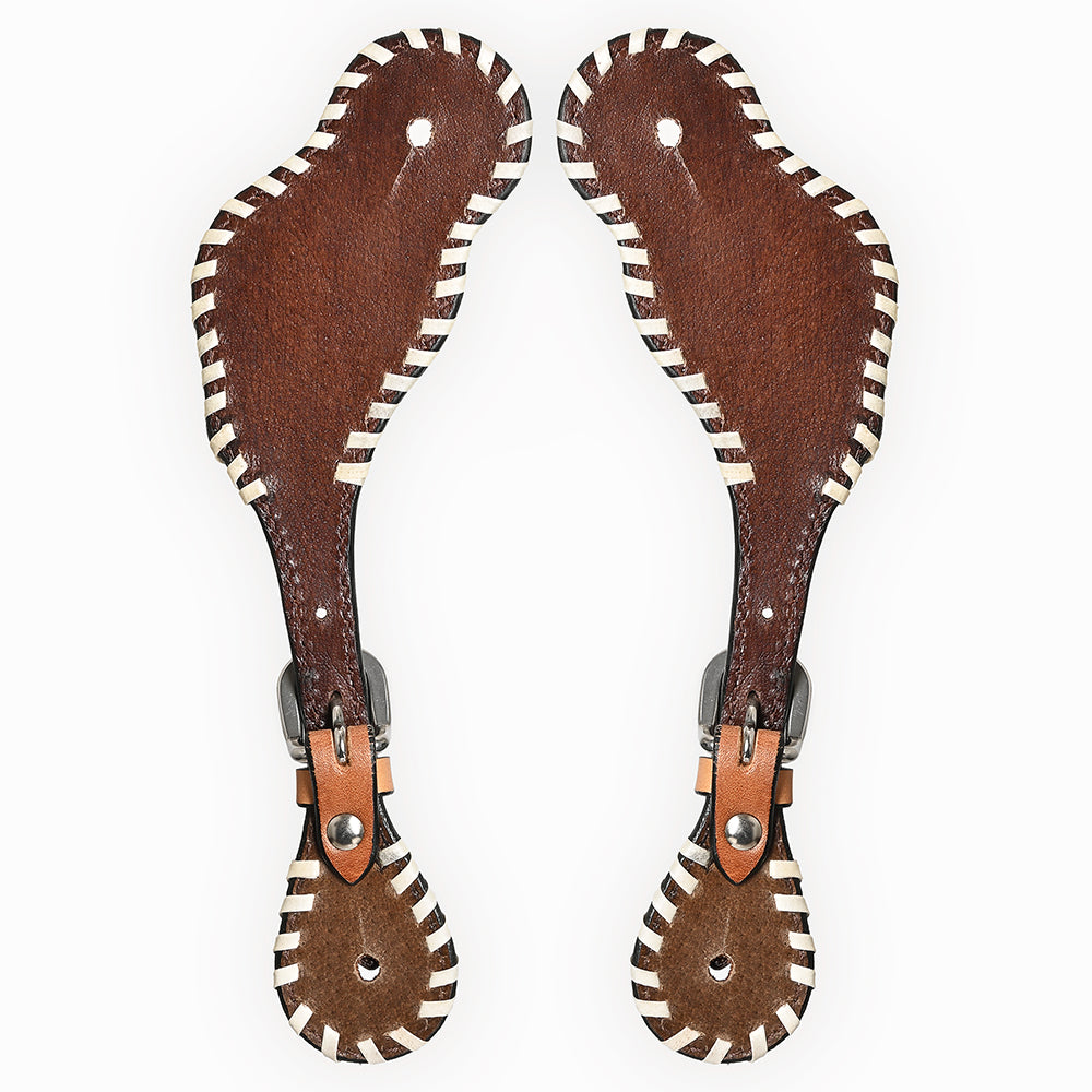 Bar H Equine Western Leather Spurs Straps for Adults Men Womens Spur Straps