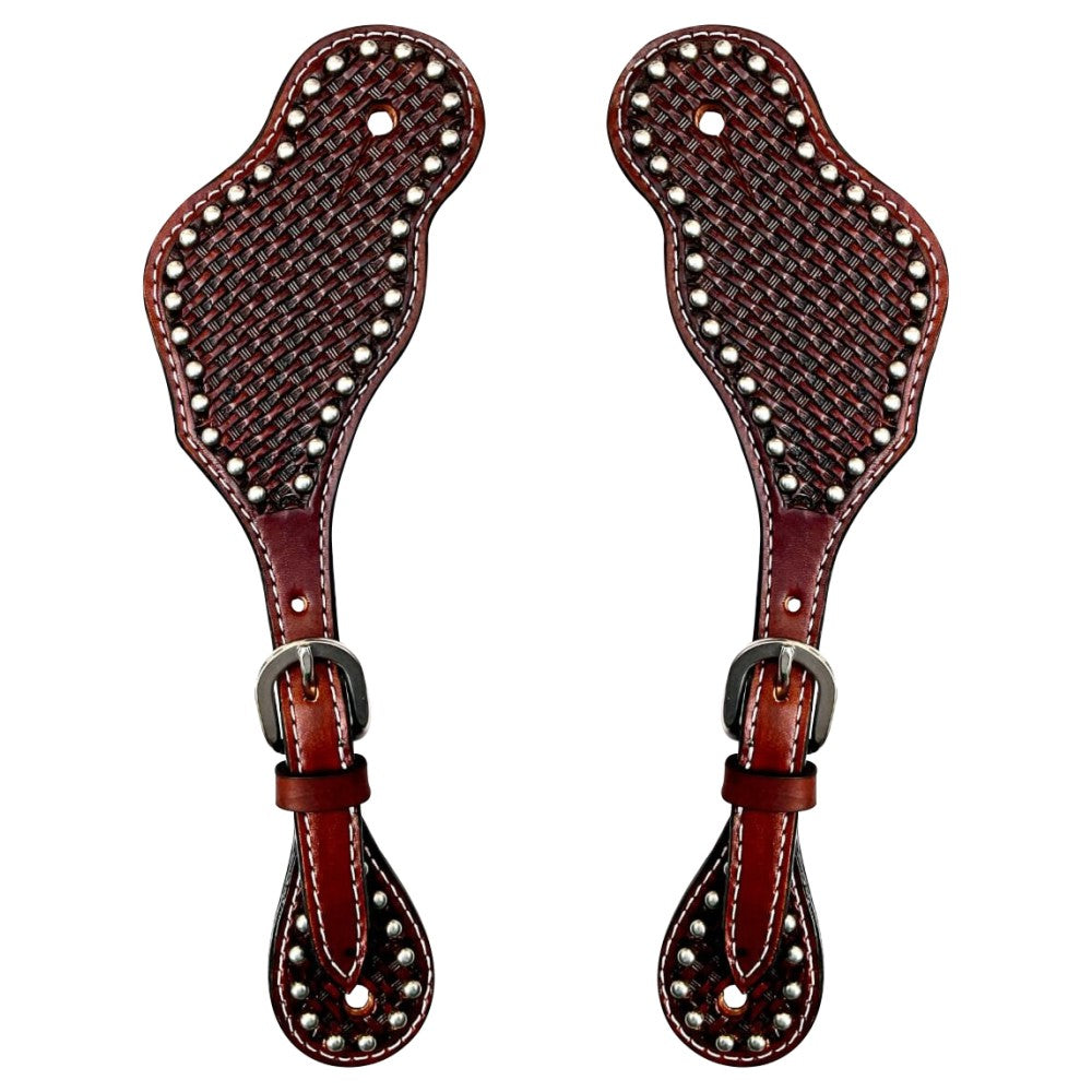 Bar H Equine Western Leather Spurs Straps for Adults Men Womens Spur Straps