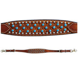 Bar H Equine American Leather Horse Saddle Tack One Ear Headstall | Breast Collar Browband Wither Strap Set BER259