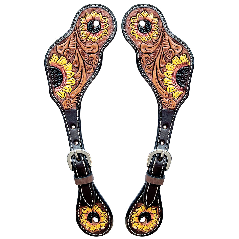 Bar H Equine Western Leather Spurs Straps for Adults Men Womens Spur Straps