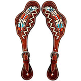 Bar H Equine Western Leather Spurs Straps for Adults Men Womens Spur Straps