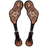 Bar H Equine Western Leather Spurs Straps for Adults Men Womens Spur Straps
