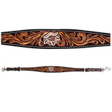 Bar H Equine Genuine Western American Leather Horse Premium Headstall & Breast Collar Set
