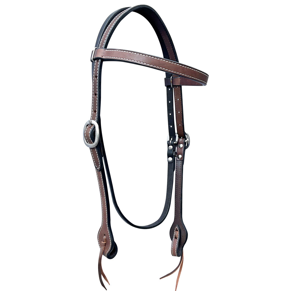 Bar H Equine Genuine Western American Leather Horse Premium Headstall & Breast Collar Set