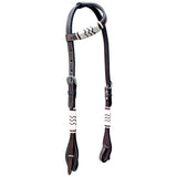 Bar H Equine Genuine Western American Leather Horse Premium Headstall & Breast Collar Set