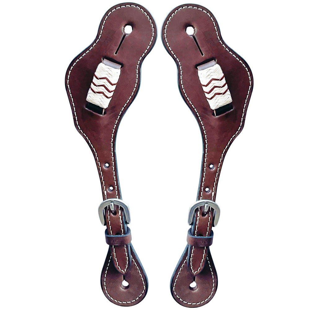 Bar H Equine Western Leather Spurs Straps for Adults Men Womens Spur Straps