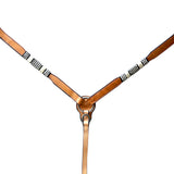 Bar H Equine Genuine Western American Leather Horse Premium Headstall & Breast Collar Set