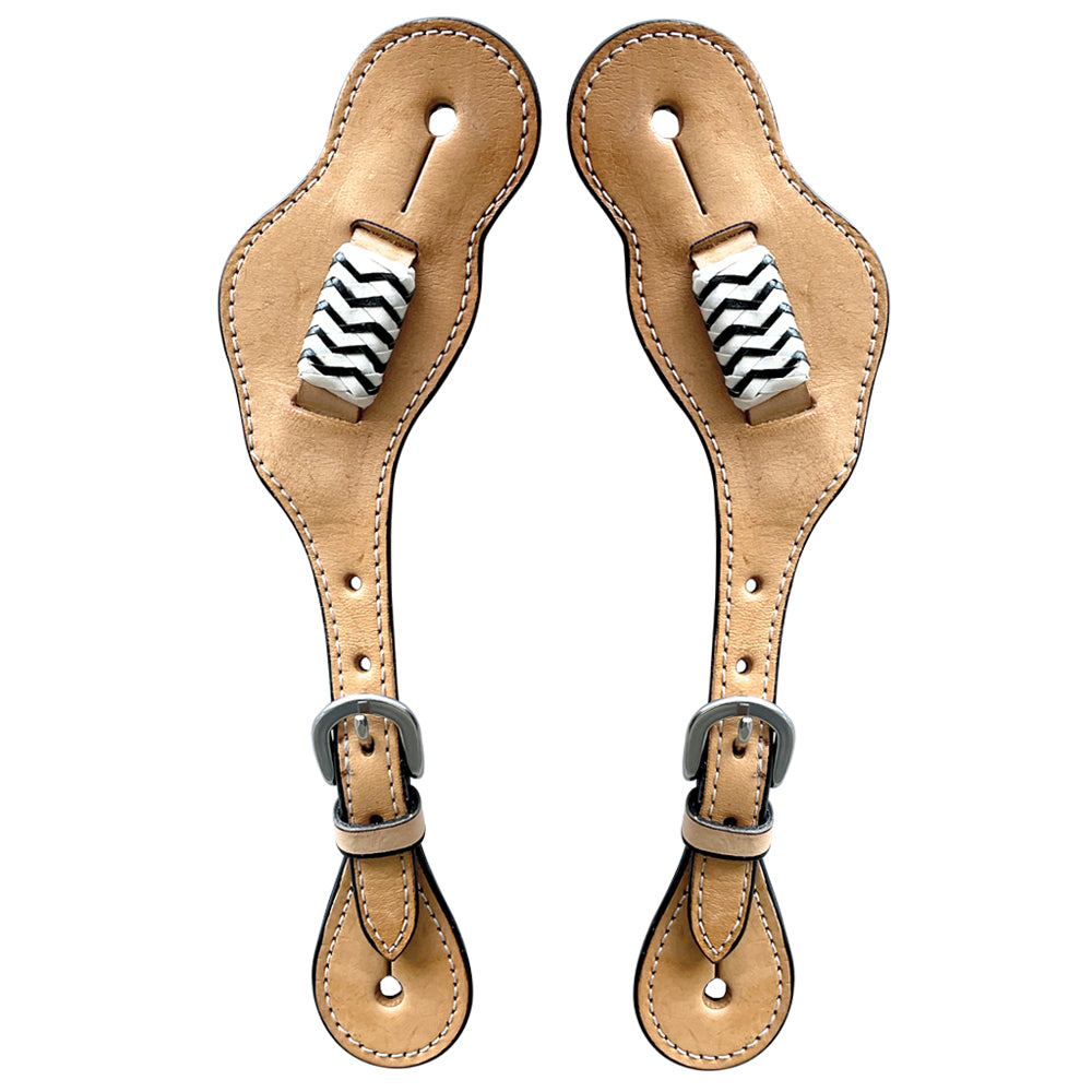 Bar H Equine Western Leather Spurs Straps for Adults Men Womens Spur Straps