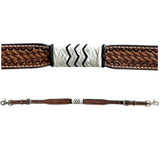 Bar H Equine American Leather Horse Saddle Tack One Ear Headstall | Breast Collar Browband Wither Strap Set BER279