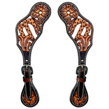 Bar H Equine Western Leather Spurs Straps for Adults Men Womens Spur Straps