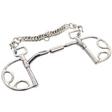 Small Port D Ring Kimberwick Gait Chain Bit W/Roller