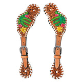 Bar H Equine Western Leather Spurs Straps for Adults Men Womens Spur Straps