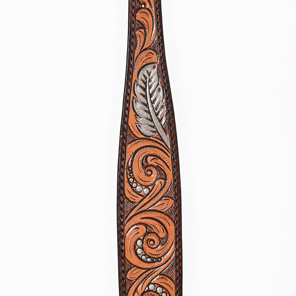 Bar H Equine Genuine Western American Leather Horse Premium Headstall & Breast Collar Set